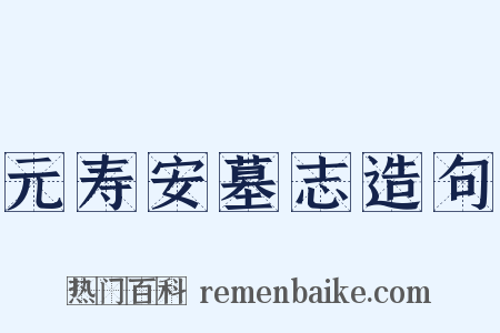 元寿安墓志造句是什么意思的图片